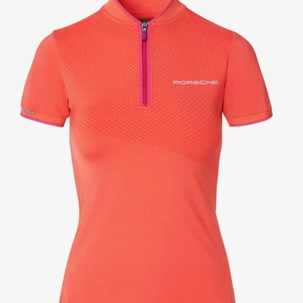 Porsche 1/2 zip womens polo shirt XL